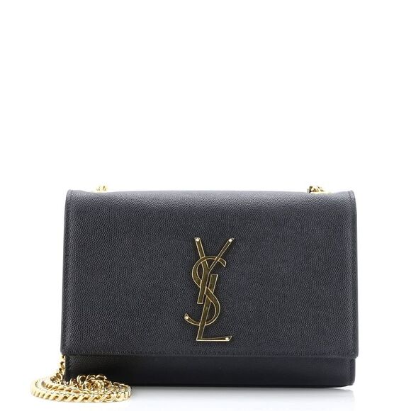 Saint Laurent Classic Monogram Crossbody Bag Grainy Leather Small Black - Picture 1 of 8